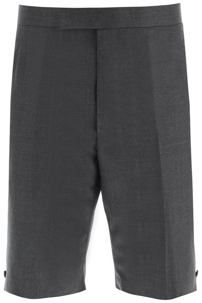 商品Thom Browne|Thom browne classic backstrap shorts in super 120's wool,价格¥5005,第1张图片