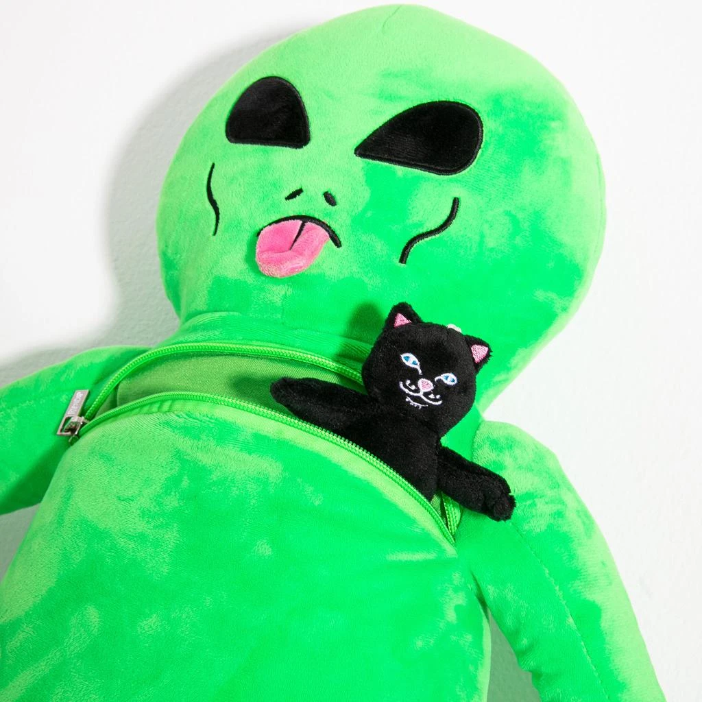 商品RIPNDIP|Lord Alien Plush Backpack (Green),价格¥267,第3张图片详细描述