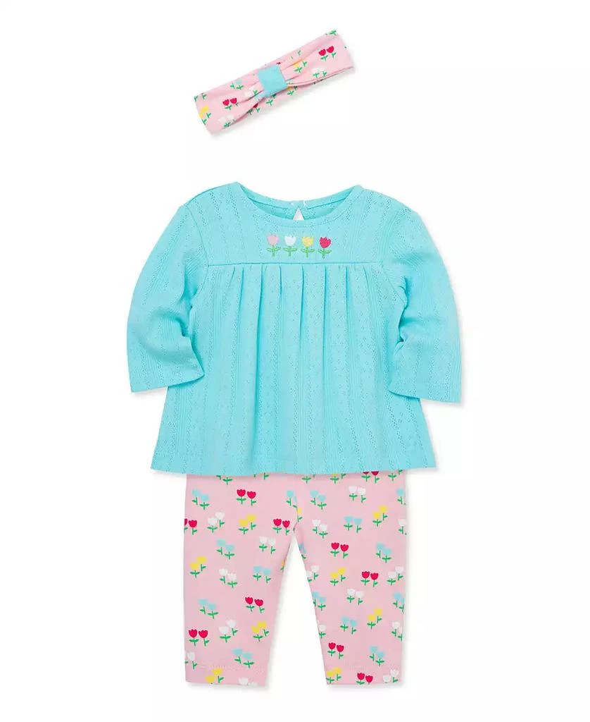 商品Little Me|Baby Girls Tulips Tunic Set with Headband,价格¥95,第3张图片详细描述