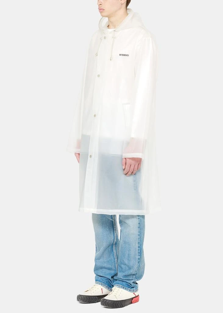 商品Vetements|VETEMENTS Transparent No Mainstream Print Raincoat,价格¥3039,第2张图片详细描述