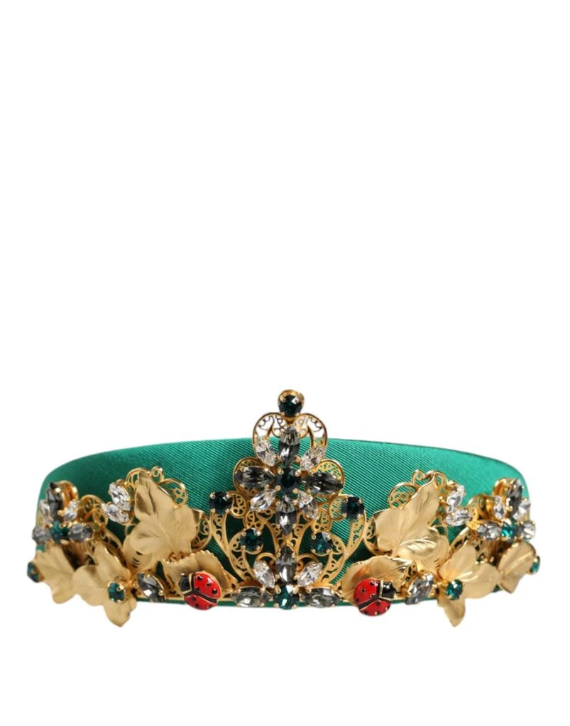 商品Dolce & Gabbana|Silk Crystal Embellished Tiara Headband Crown Women's Diadem,价格¥6274,第1张图片