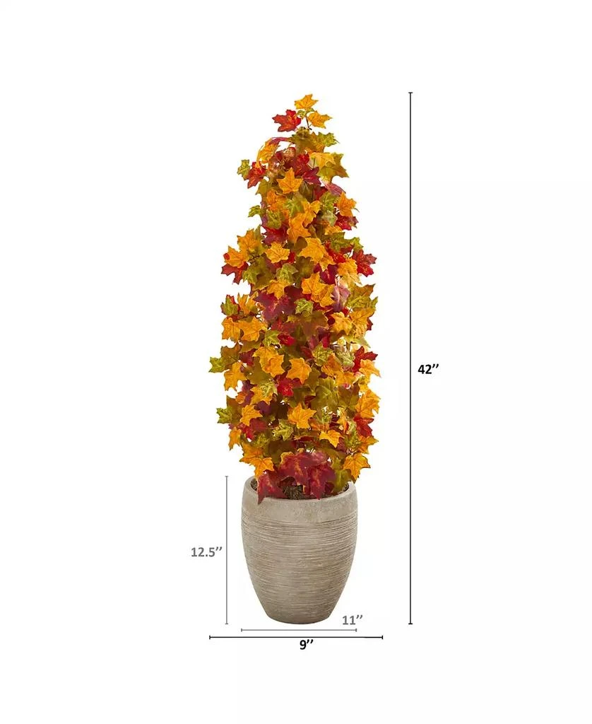 商品NEARLY NATURAL|42in. Autumn Maple Artificial Tree in Sand Colored Planter,价格¥2168,第2张图片详细描述