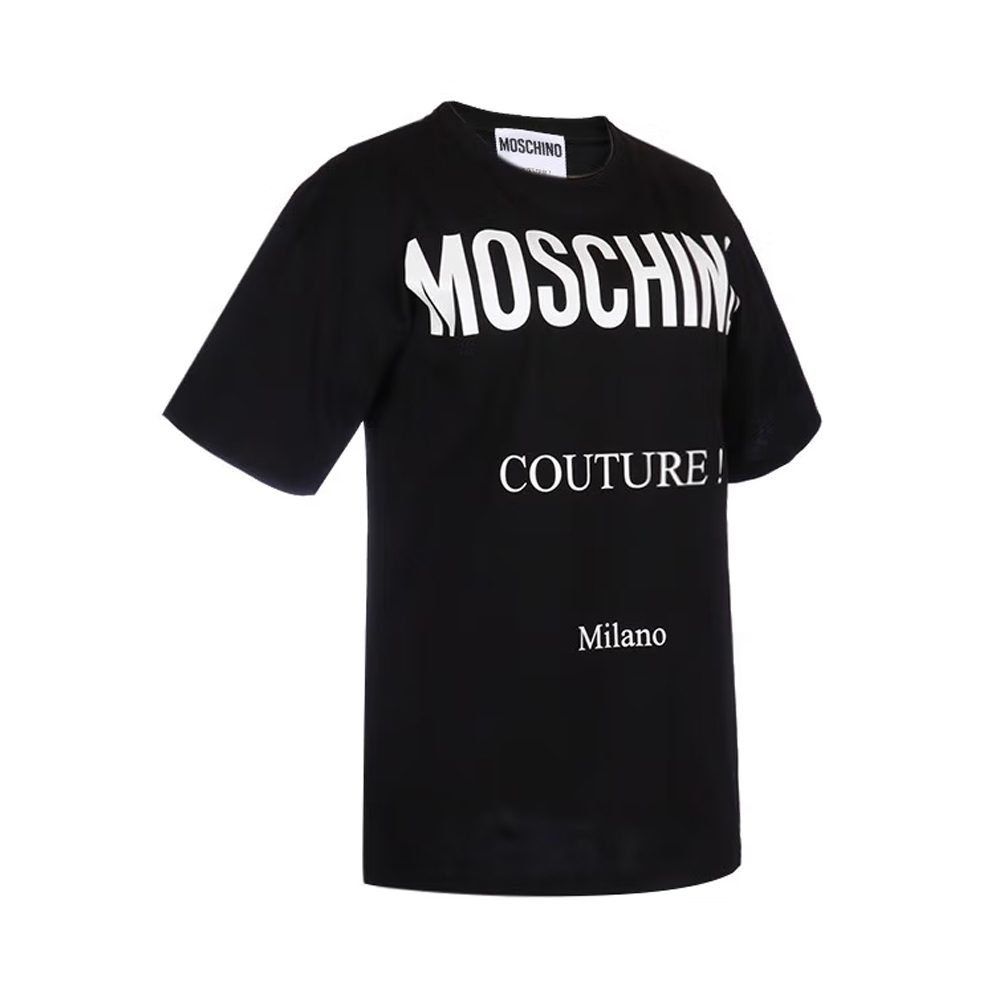 MOSCHINO 女黑色短袖T恤 A0716-0540-2555商品第2张图片规格展示