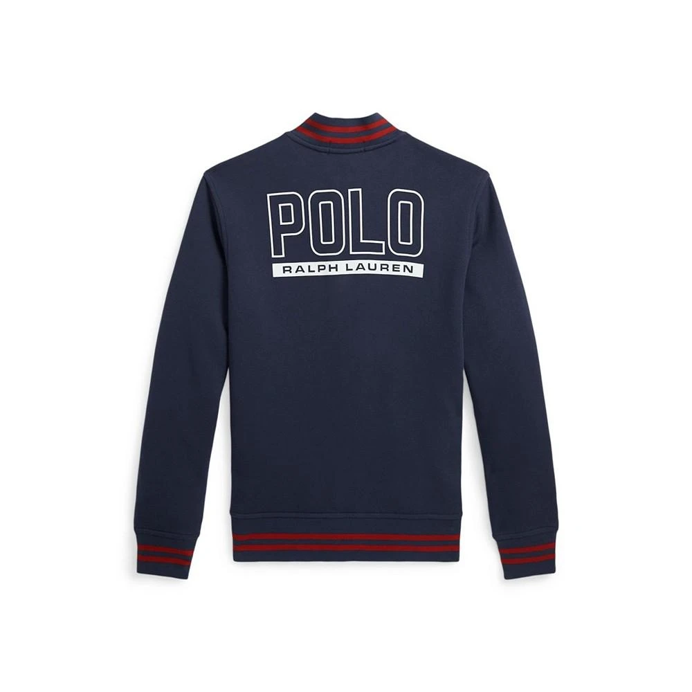 商品Ralph Lauren|Big Boys Logo Fleece Baseball Jacket,价格¥449,第2张图片详细描述