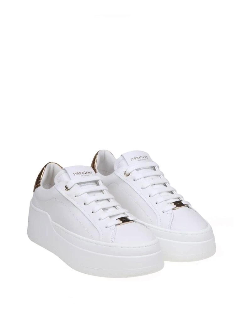 商品Salvatore Ferragamo|Dahlia Sneakers In White Leather,价格¥6006,第2张图片详细描述