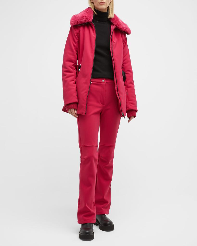 Clea Belted Ski Jacket w/ Faux Fur Trim商品第4张图片规格展示