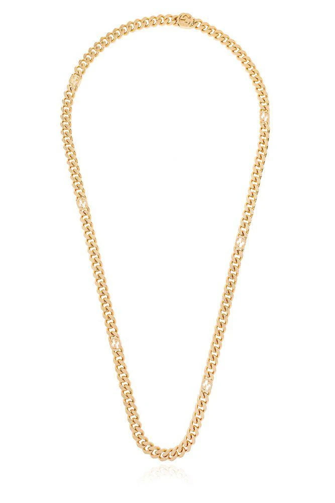 商品Gucci|Gucci Logo Plaque Chain-Link Necklace,价格¥8259,第1张图片