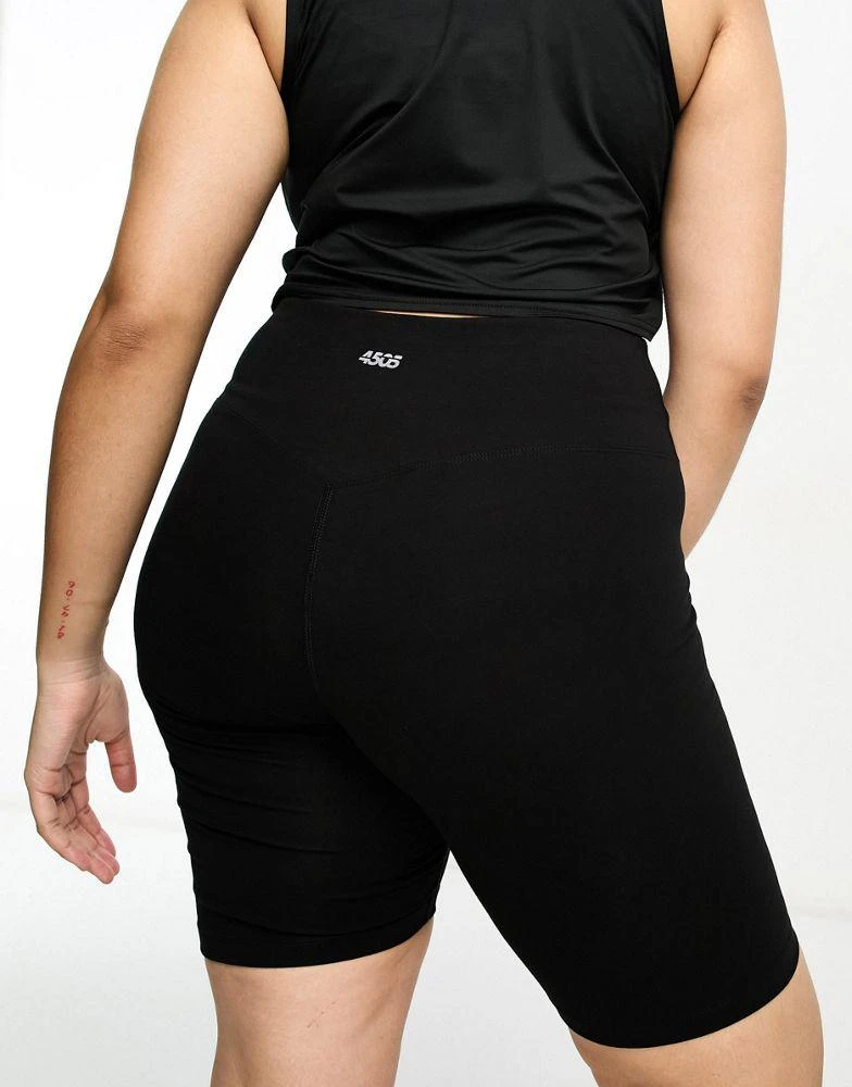 商品ASOS|ASOS 4505 Curve Icon 8 inch legging short in cotton touch in black,价格¥111,第1张图片