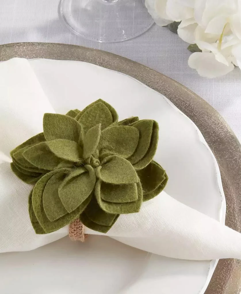 Felt Blossom Napkin Ring Set of 4,Set 商品