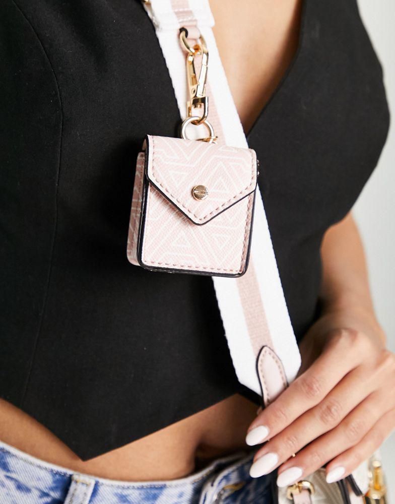 商品ALDO|ALDO Iconiflair cross body bag with detachable pouch in logo jacquard print,价格¥220,第4张图片详细描述