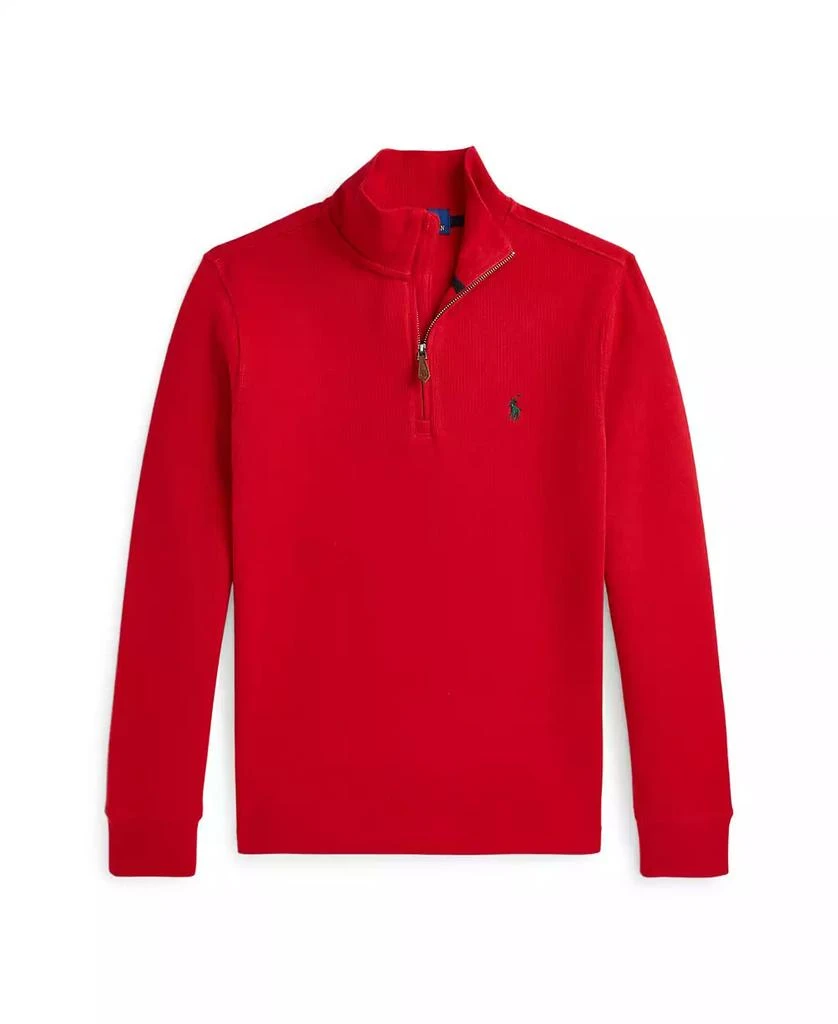 商品Ralph Lauren|Big Boys Estate-Rib Quarter-Zip Pullover Sweater,价格¥280,第1张图片