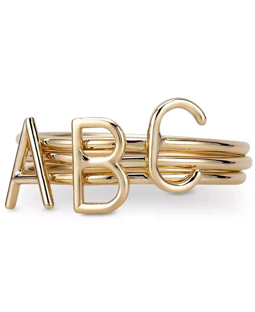 商品Sarah Chloe|Amelia Initial Monogram Ring in 14k Gold,价格¥887,第2张图片详细描述