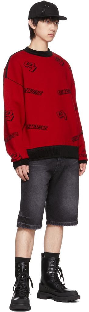 Red & Black Reversible Sweater商品第4张图片规格展示