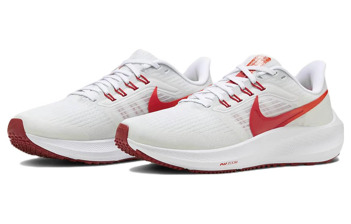 商品[国内直发] NIKE|Air Zoom Pegasus 39 舒适轻盈 织物减震防滑耐磨 低帮 马拉松跑步鞋 女款 白红,价格¥577,第4张图片详细描述