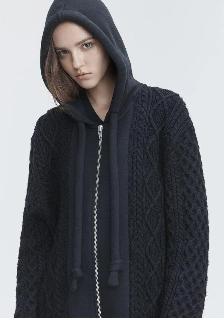 商品Alexander Wang|MIXED MEDIA HOODIE,价格¥2093,第4张图片详细描述