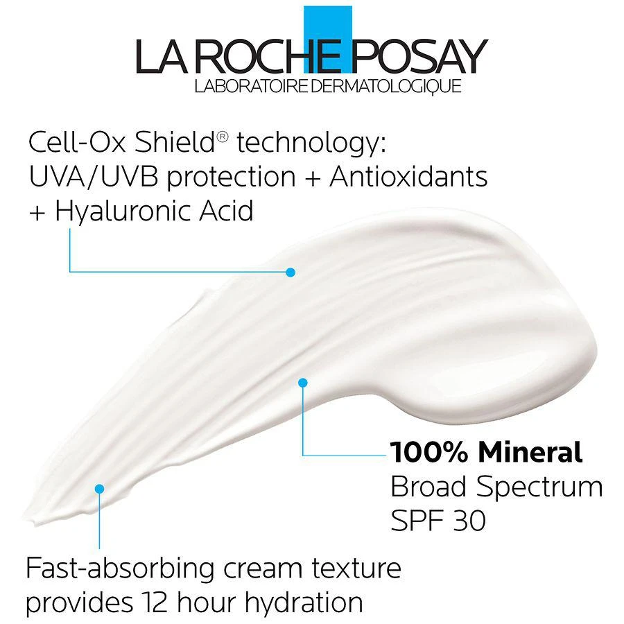 商品La Roche Posay|Mineral Sunscreen Moisturizer SPF 30 + Hyaluronic Acid,价格¥293,第4张图片详细描述