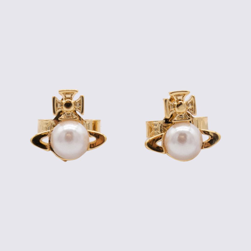 商品Vivienne Westwood|GOLD-TONE BRASS ORB EARRINGS,价格¥828,第1张图片
