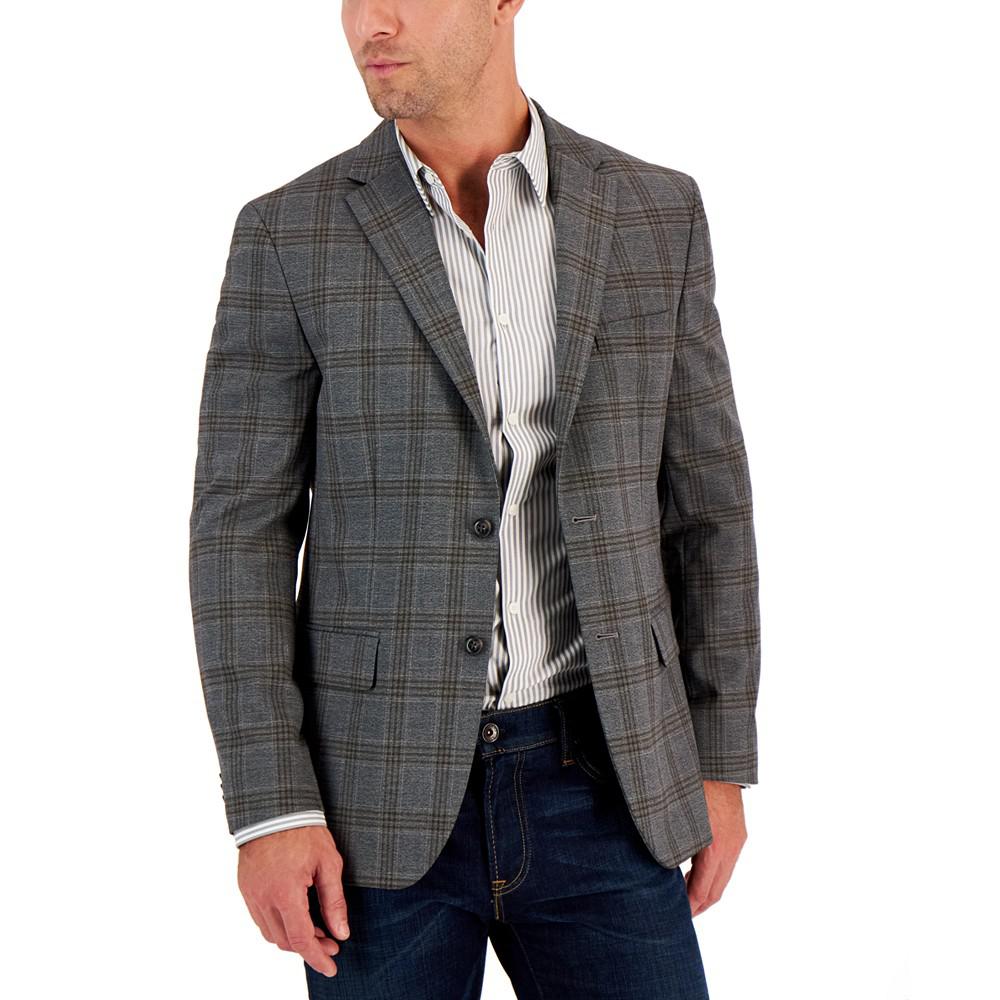 Men's Modern-Fit Plaid Sport Coat商品第1张图片规格展示