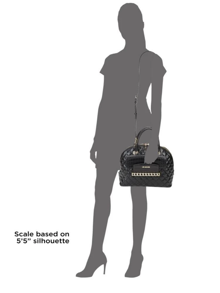 商品Moschino|Quilted Faux Leather Satchel,价格¥1219,第3张图片详细描述