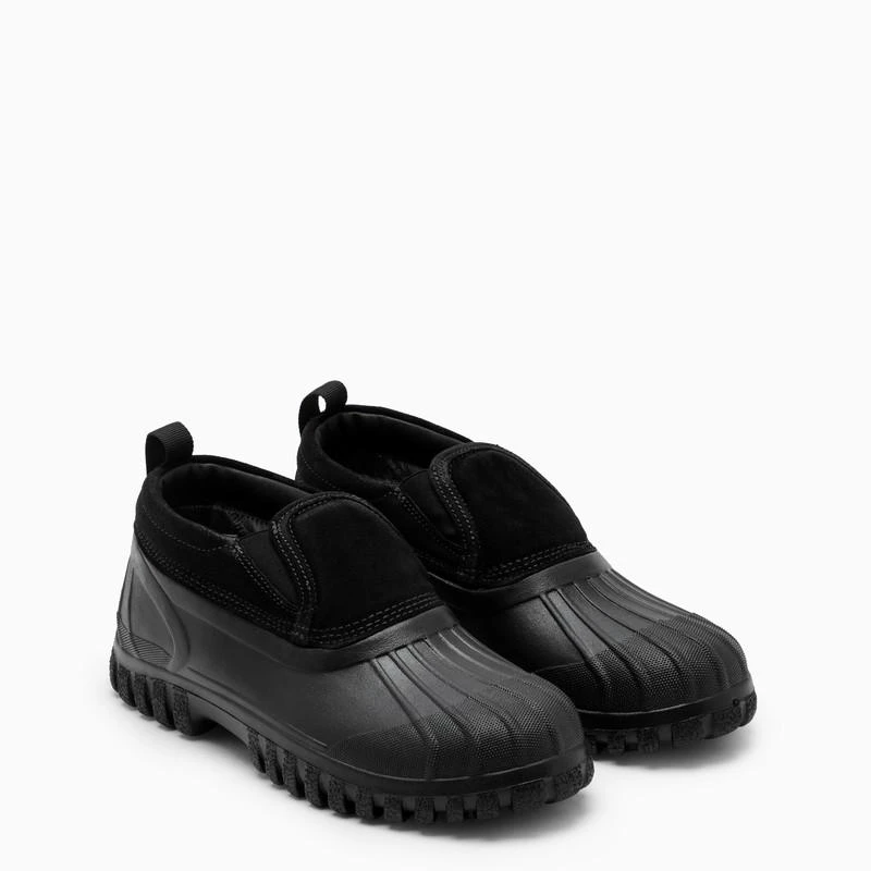商品Diemme|Black rubber and leather slip-ons,价格¥656,第2张图片详细描述