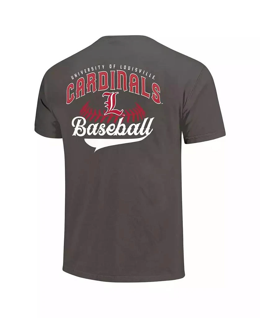 商品Image One|Men's Graphite Louisville Cardinals Baseball Comfort Colors T-Shirt,价格¥262,第3张图片详细描述