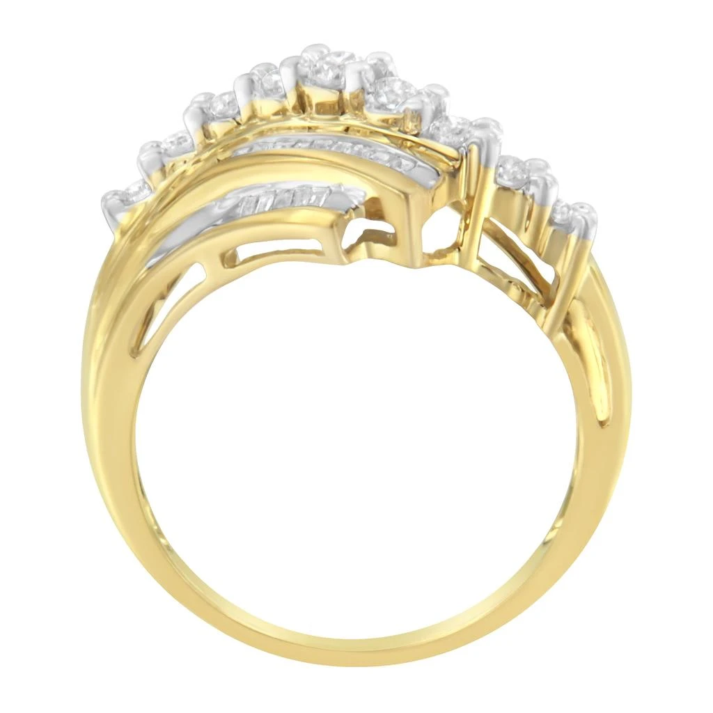 商品Haus of Brilliance|10K Yellow Gold Round and Baguette Diamond-Cut Ring,价格¥6309,第4张图片详细描述