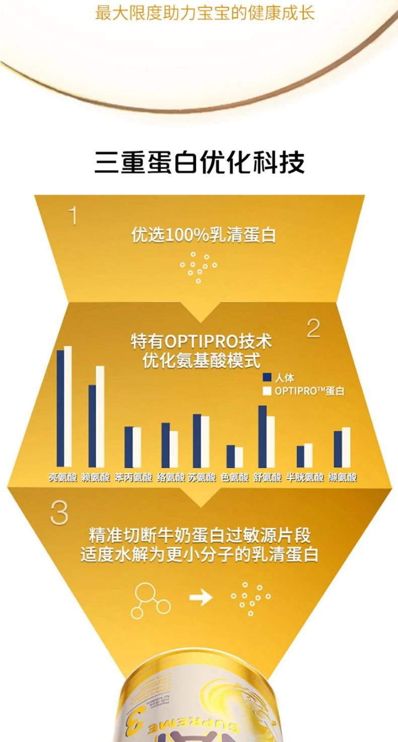 商品Nestle|澳大利亚直邮nestle雀巢超级能恩水解蛋白婴幼儿金盾奶粉3段800g,价格¥288,第3张图片详细描述