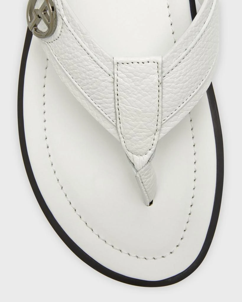 商品Giorgio Armani|Men's GA-Logo Leather Flip Flops,价格¥4805,第5张图片详细描述