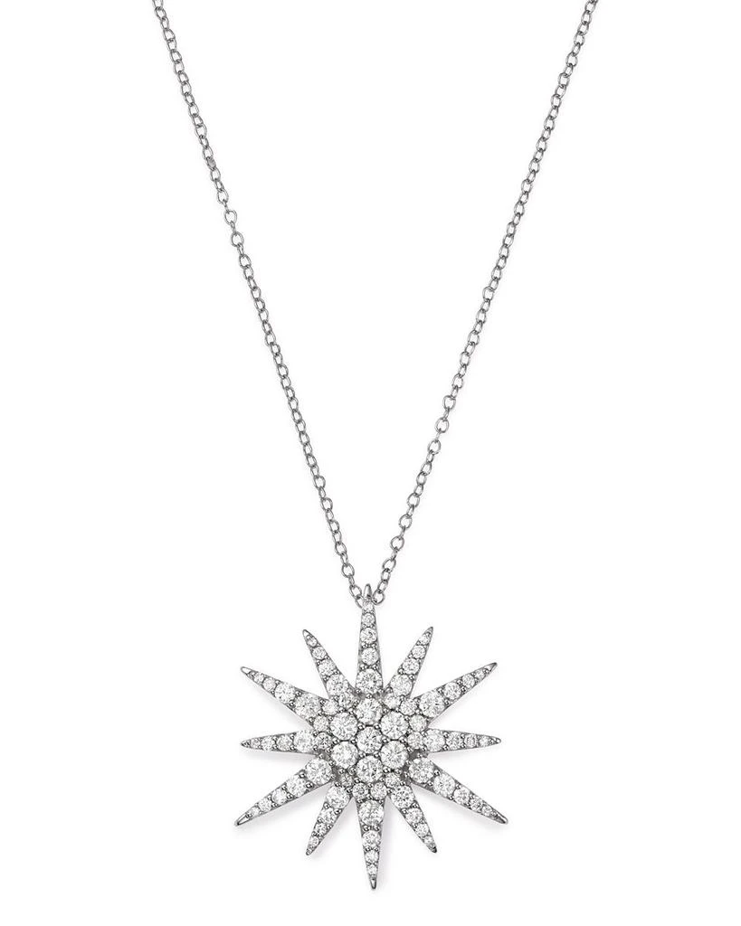 商品Bloomingdale's|Diamond Starburst Pendant Necklace in 14K White Gold, 1.5 tcw,价格¥21353,第1张图片