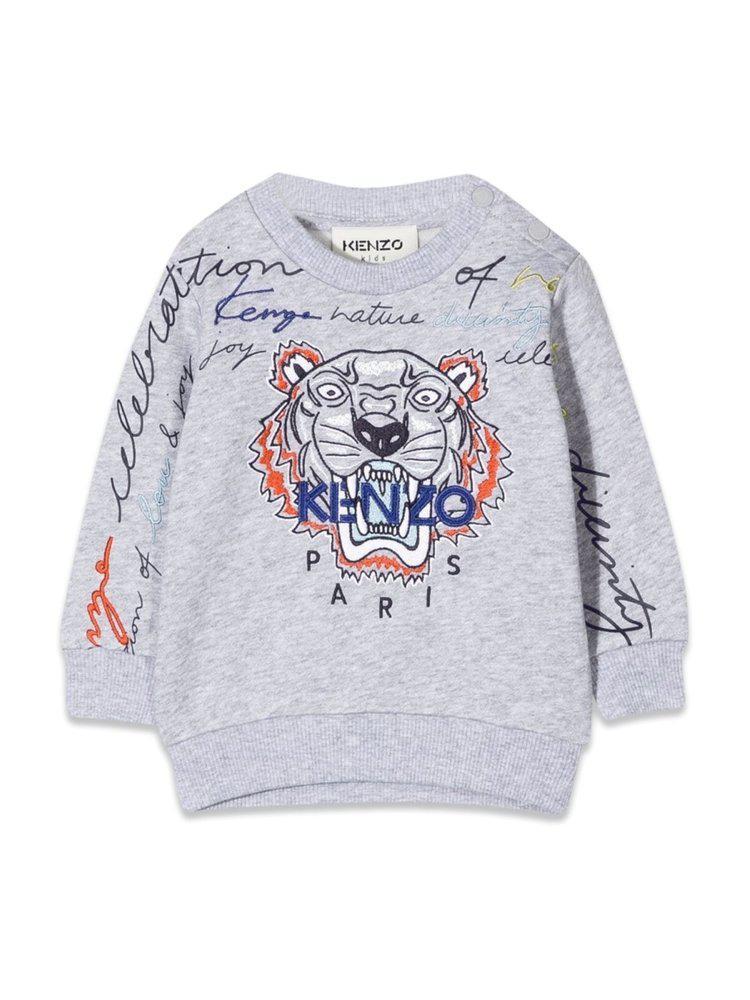 商品Kenzo|Kenzo Kids Logo Embroidered Crewneck Sweatshirt,价格¥651-¥847,第1张图片