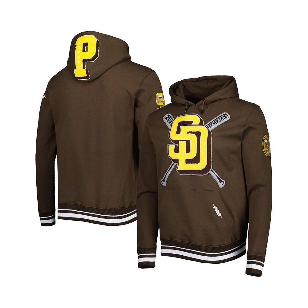 Men's Brown San Diego Padres Mash Up Logo Pullover Hoodie商品第1张图片规格展示