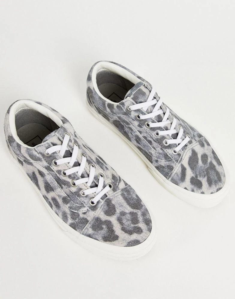 商品Vans|Vans Old Skool Hairy Suede leopard trainers in grey,价格¥377,第2张图片详细描述