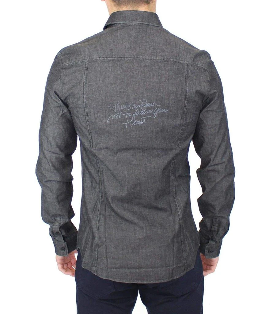 商品ERMANNO|Ermanno Scervino Denim Jeans Cotton Casual Gray Stretch Shirt,价格¥2953,第3张图片详细描述