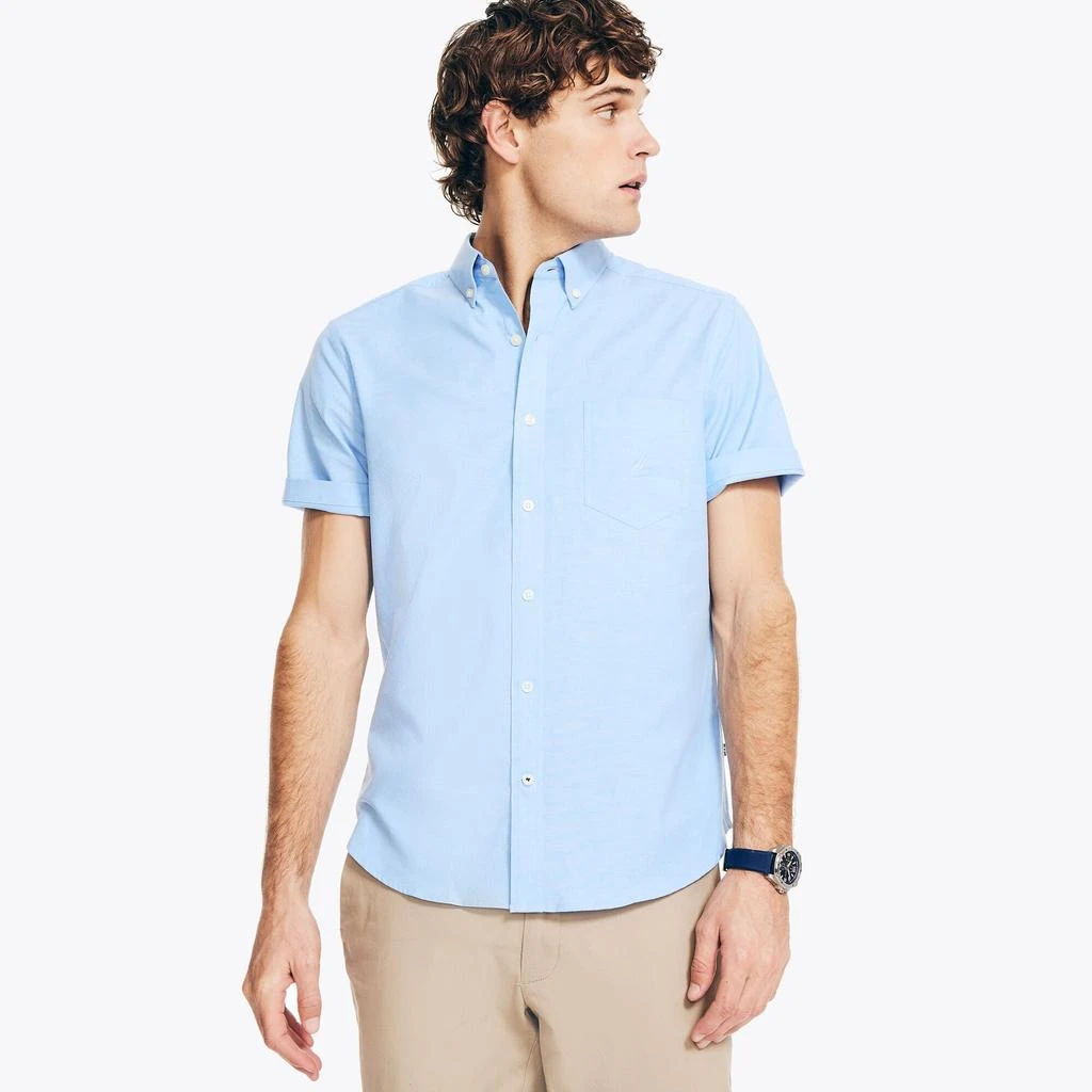 商品Nautica|Nautica Mens Short-Sleeve Oxford Shirt,价格¥241,第2张图片详细描述