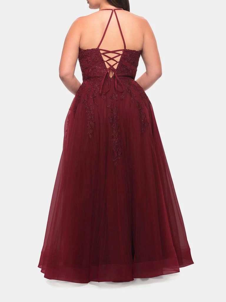 商品La Femme|Lace Bodice Tulle Gown,价格¥4366,第4张图片详细描述