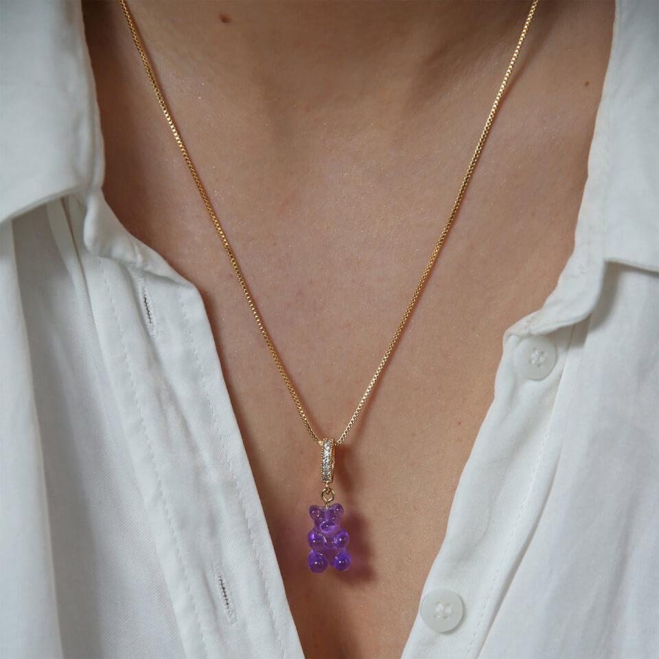 商品Crystal Haze|Crystal Haze Women's Jelly Nostalgia Bear Pave Pendant - Plum,价格¥439,第4张图片详细描述