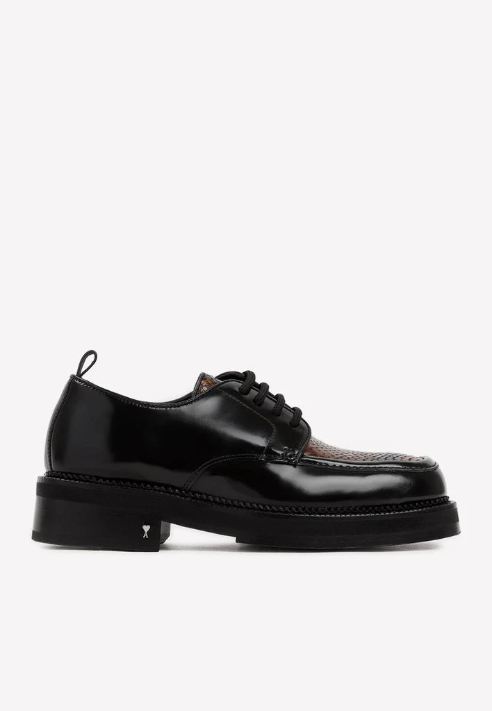 商品AMI|Square-toe Derby Lace-Up Shoes,价格¥3014,第1张图片