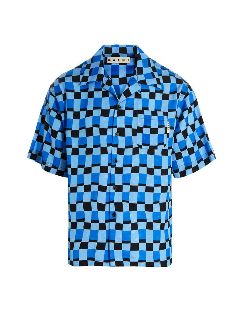 Marni Check-Pattern Straight Hem Shirt商品第1张图片规格展示