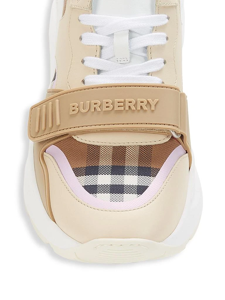 商品Burberry|​Ramsey Plaid Check Leather Sneakers,价格¥4903,第5张图片详细描述