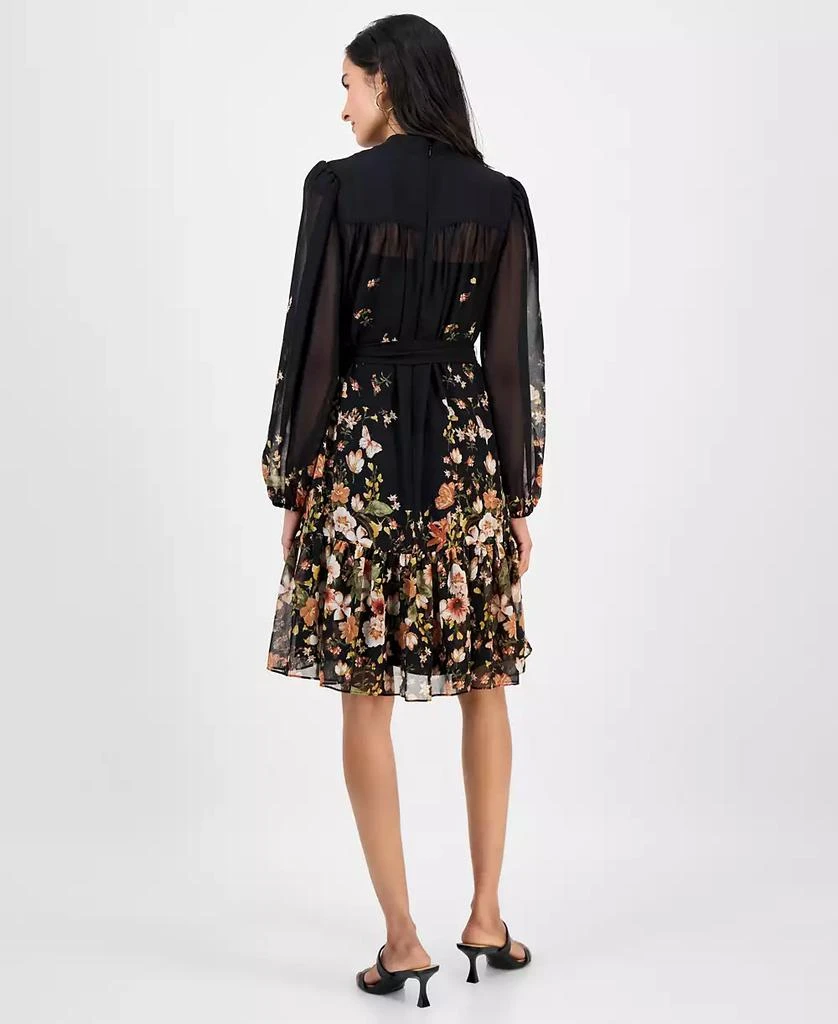 商品Tahari|Women's Tie-Neck Belted Long-Sleeve Dress,价格¥582,第5张图片详细描述