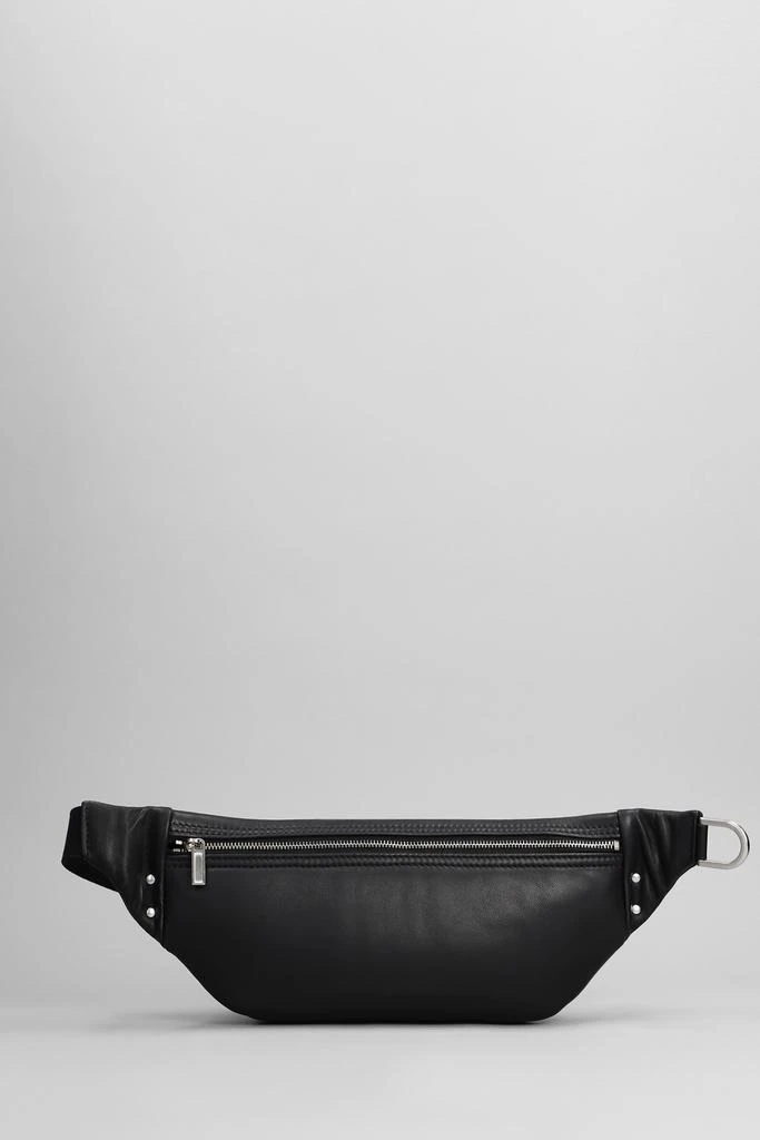 商品Rick Owens|Geo Bumbag Waist Bag In Black Leather,价格¥9213,第3张图片详细描述