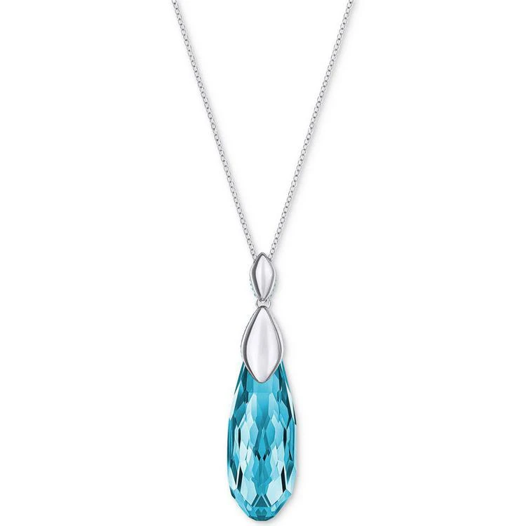 商品Swarovski|Silver-Tone Blue Stone Pendant Necklace,价格¥1116,第3张图片详细描述