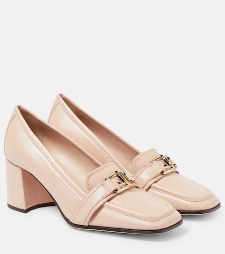 商品Jimmy Choo|Evin 65 leather loafer pumps,价格¥7443,第1张图片