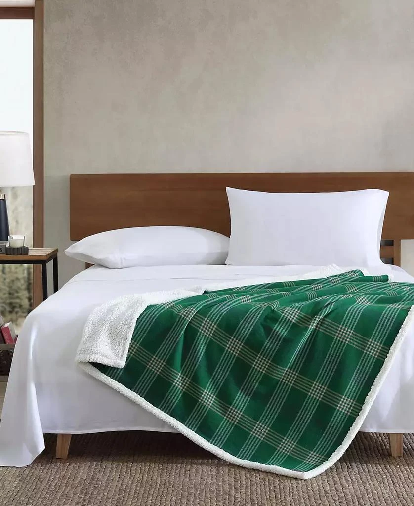 商品Eddie Bauer|Plaid Cotton Yarn Dye Flannel Reversible Throw, 60" x 50",价格¥151,第1张图片