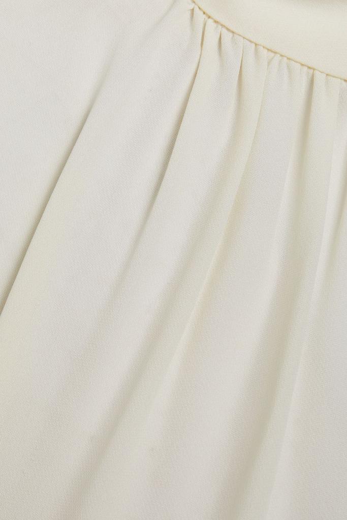 Cutout silk crepe de chine blouse商品第4张图片规格展示