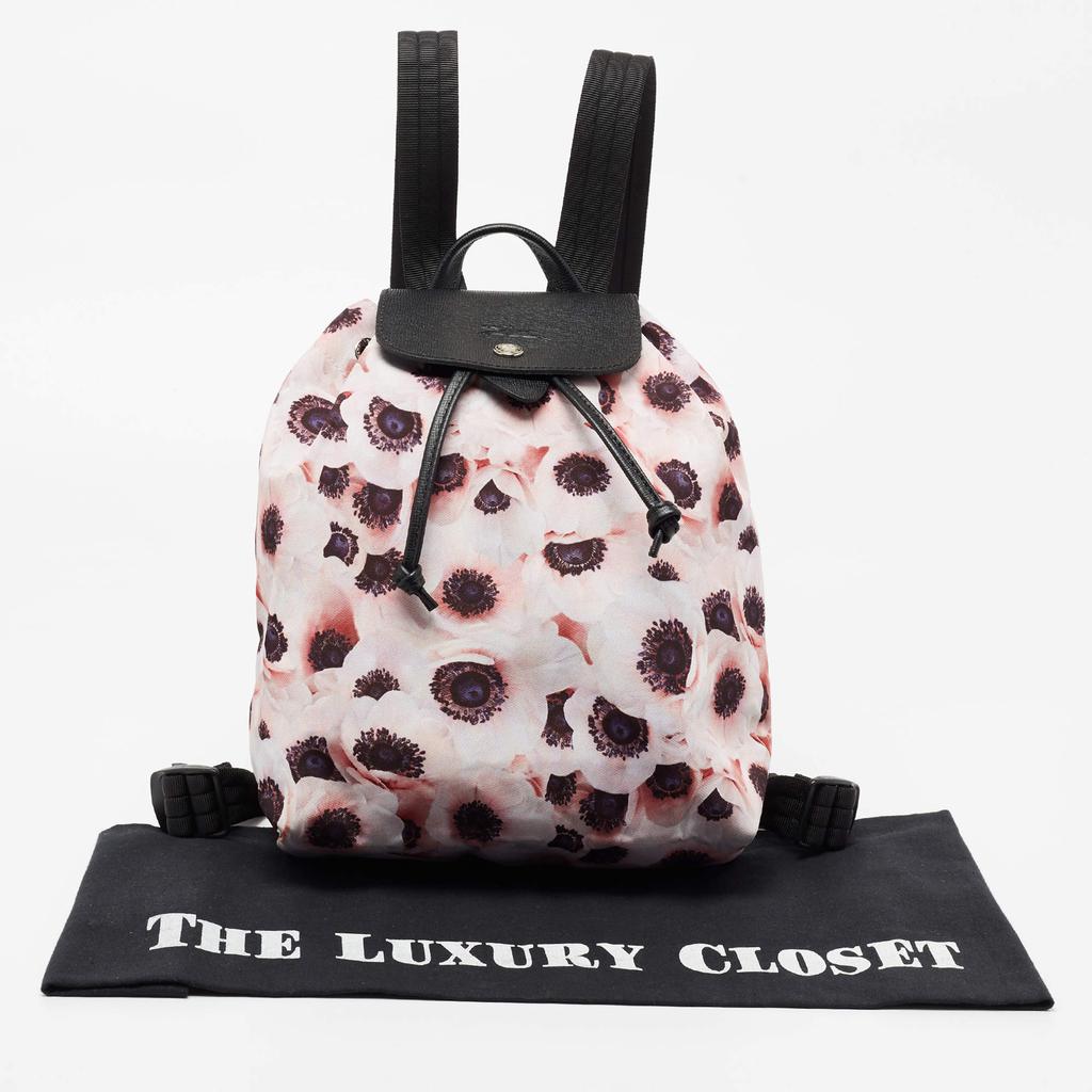 Longchamp Multicolor Floral Print Nylon and Leather Le Pliage Drawstring Backpack商品第9张图片规格展示