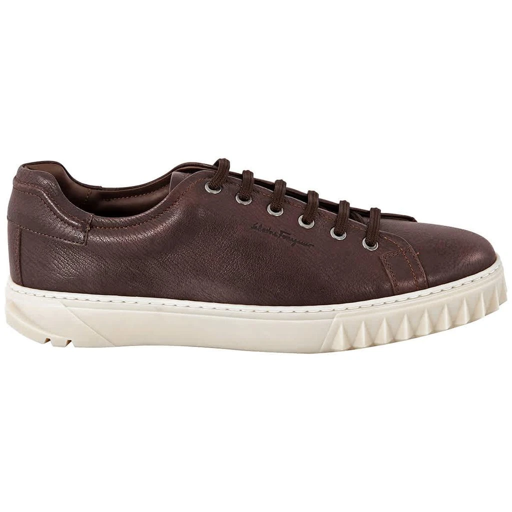 商品Salvatore Ferragamo|Salvatore Ferragamo Mens Brown Cube Low-top Sneakers, Brand Size 7,价格¥1853,第1张图片