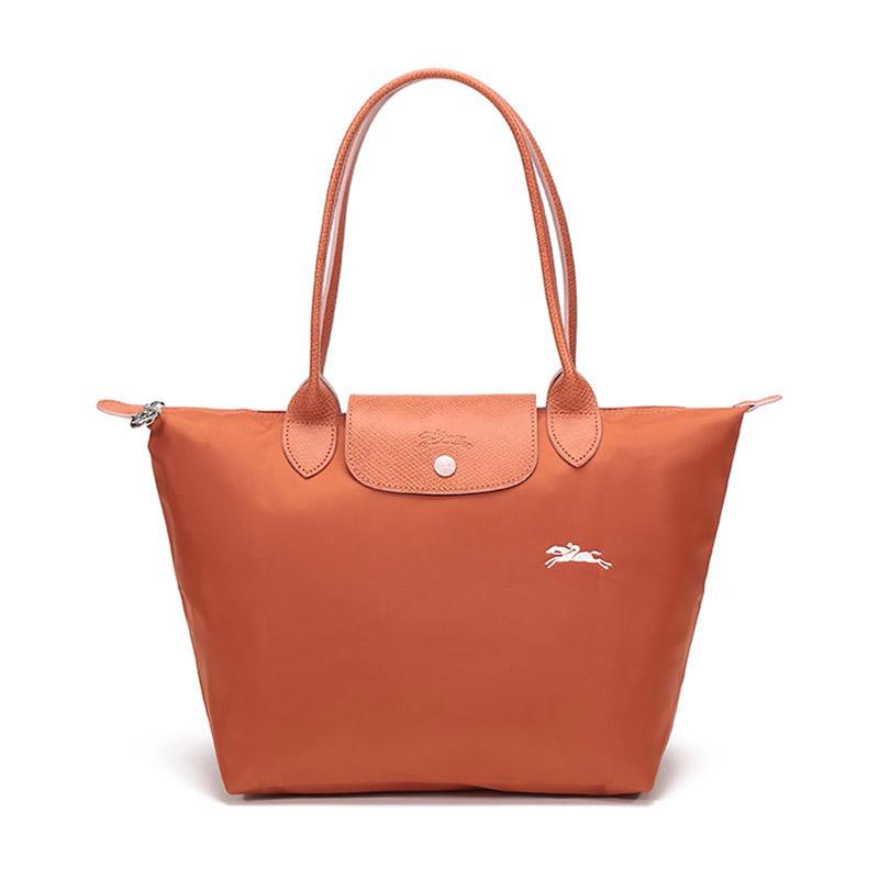 珑骧 LONGCHAMP 送女友 奢侈品 女士LE PLIAGE CLUB系列小号铁锈色织物长柄可折叠手提单肩包饺子包 2605 619 P39商品第1张图片规格展示