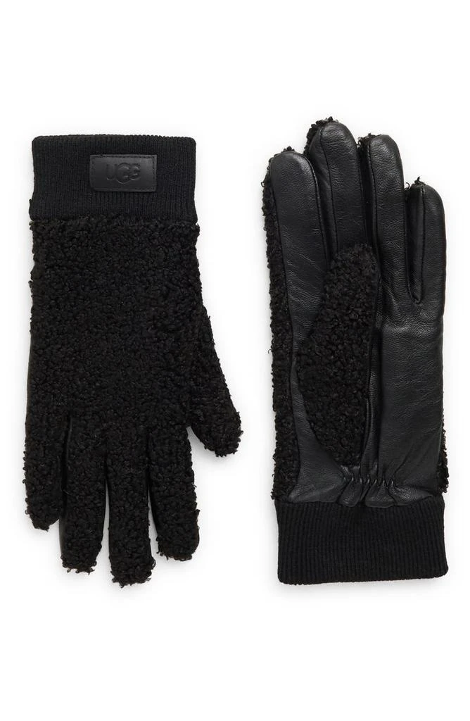商品UGG|Women's Faux Shearling & Leather Gloves,价格¥368,第1张图片