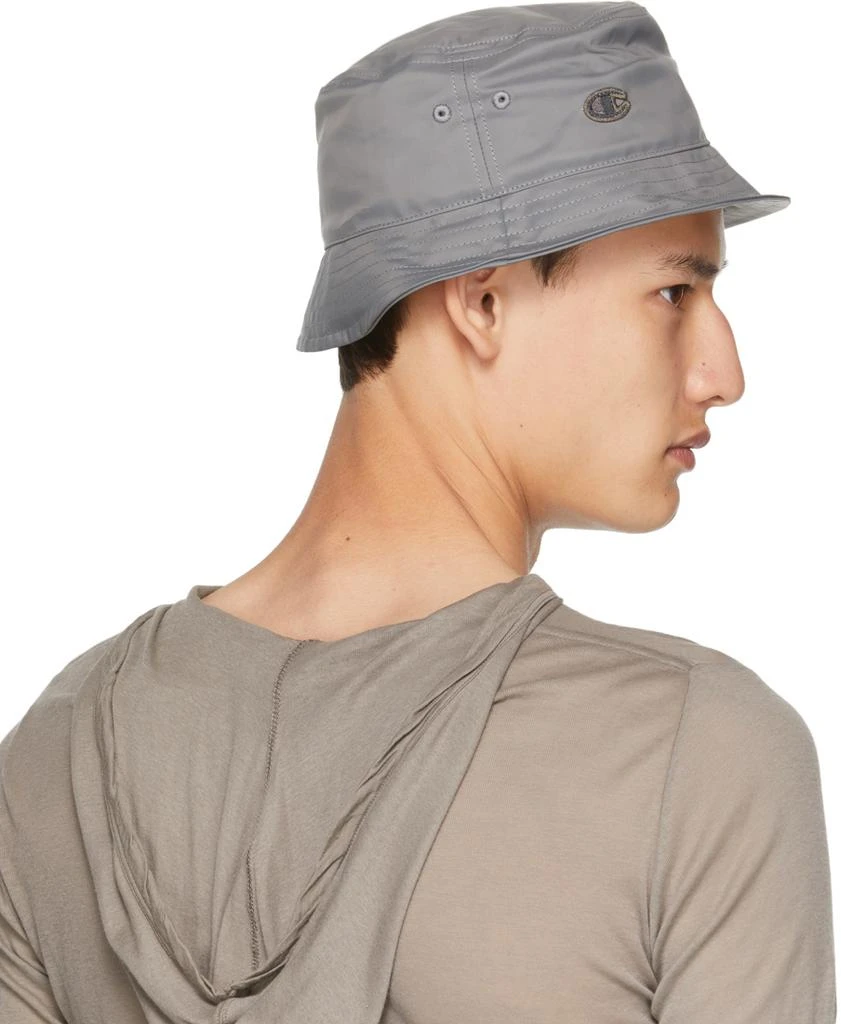 商品Rick Owens|Grey Champion Edition Nylon Gilligan Hat,价格¥855,第3张图片详细描述